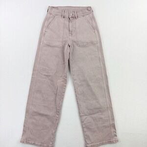 AMERICAN EAGLE Skater Jean Size 0 Wide Leg Utility Pocket Womens‎ Light Purple